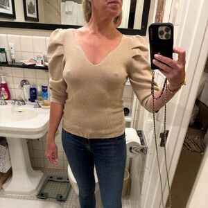 Ba&sh puffy sleeve sweater shirt